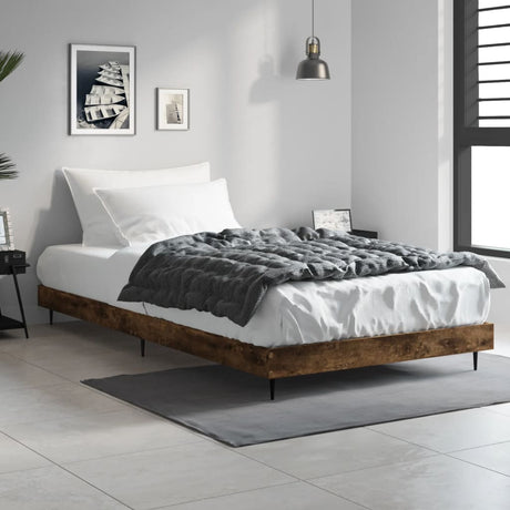 Vidaxl bedframe zonder matras hout gerookt eikenkleurig 100x200 cm