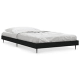 Vidaxl bedframe bewerkt hout zwart 90x200 cm