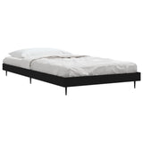 Vidaxl bedframe bewerkt hout zwart 90x200 cm