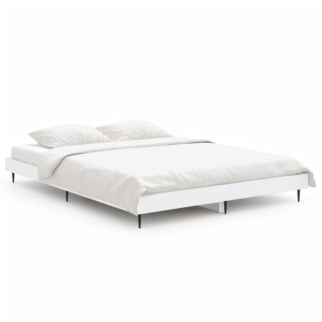 Vidaxl bedframe bewerkt hout wit 135x190 cm