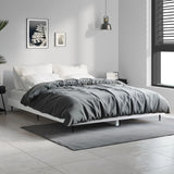 Vidaxl bedframe bewerkt hout hoogglans wit 135x190 cm