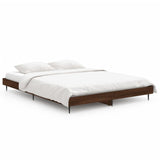 Vidaxl bedframe bewerkt hout bruin eikenkleur 135x190 cm