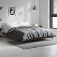 Vidaxl bedframe bewerkt hout bruin eikenkleur 135x190 cm