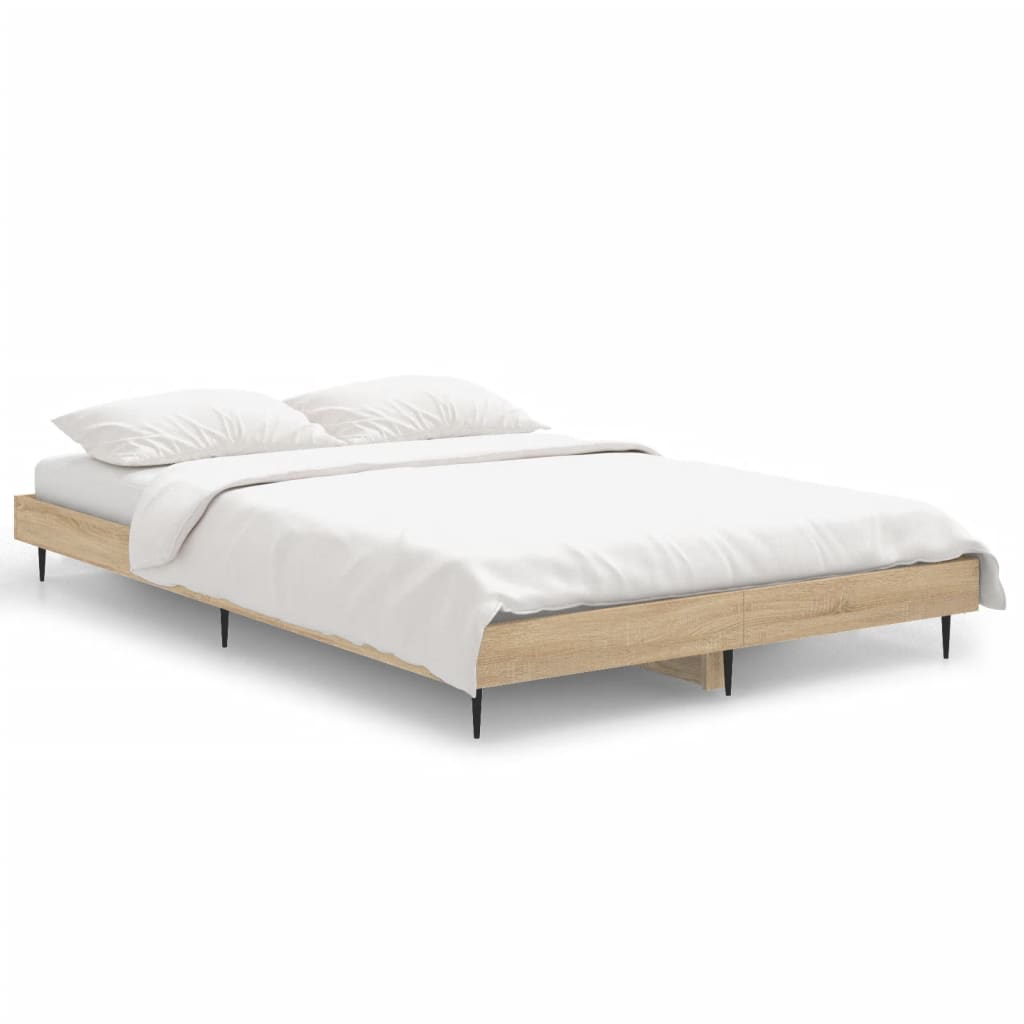 Vidaxl bedframe zonder matras hout sonoma eikenkleurig 120x190 cm