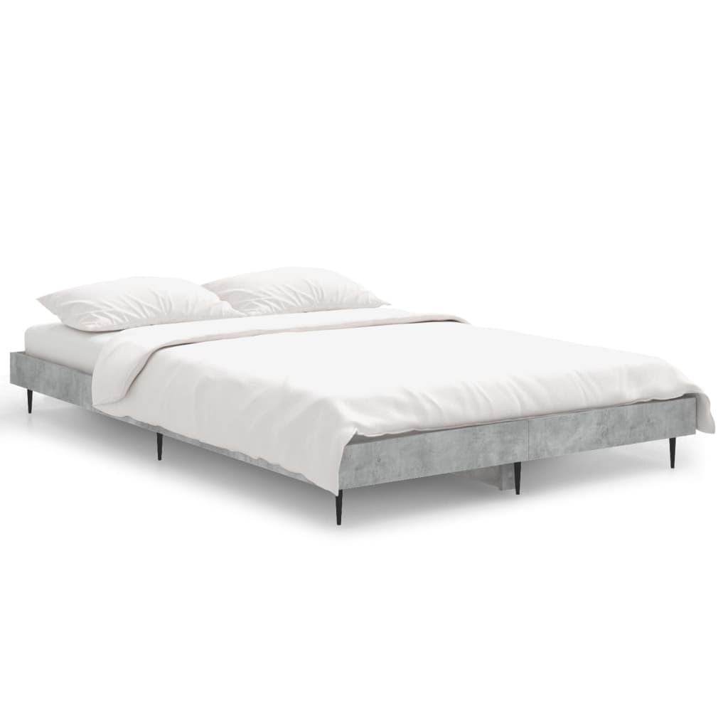 Vidaxl bedframe bewerkt hout betongrijs 120x190 cm
