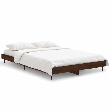 Vidaxl bedframe zonder matras bewerkt hout bruin eikenkleur 120x190 cm