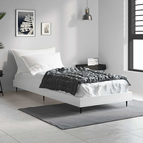 Vidaxl bedframe bewerkt hout wit 75x190 cm