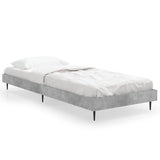 Vidaxl bedframe bewerkt hout betongrijs 75x190 cm