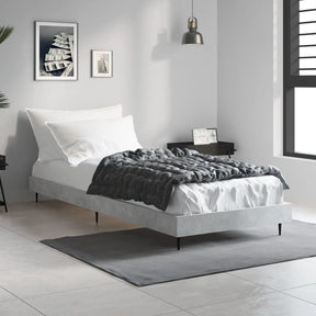 Vidaxl bedframe bewerkt hout betongrijs 75x190 cm