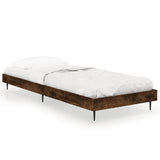 Vidaxl bedframe zonder matras hout gerookt eikenkleurig 75x190 cm