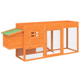 Vidaxl Chicken coop 204x50x84 cm Solid pine pine brown