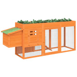 Vidaxl Chicken coop 204x50x84 cm Solid pine pine brown