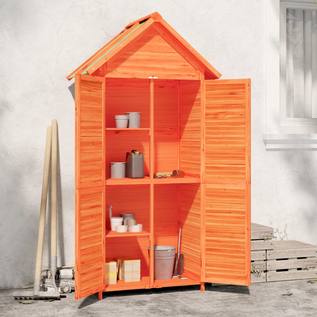 Vidaxl Garden Shed 89x52.5x175 cm de pino sólido marrón