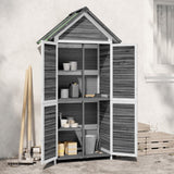 Vidaxl Garden Shed 89x52.5x175 cm Festkieferngrau