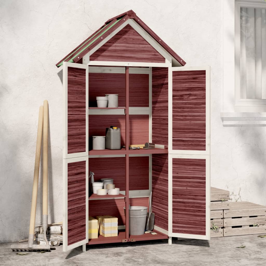 Vidaxl Garden Shed 89x52.5x175 cm stałej sosny mokka -colored