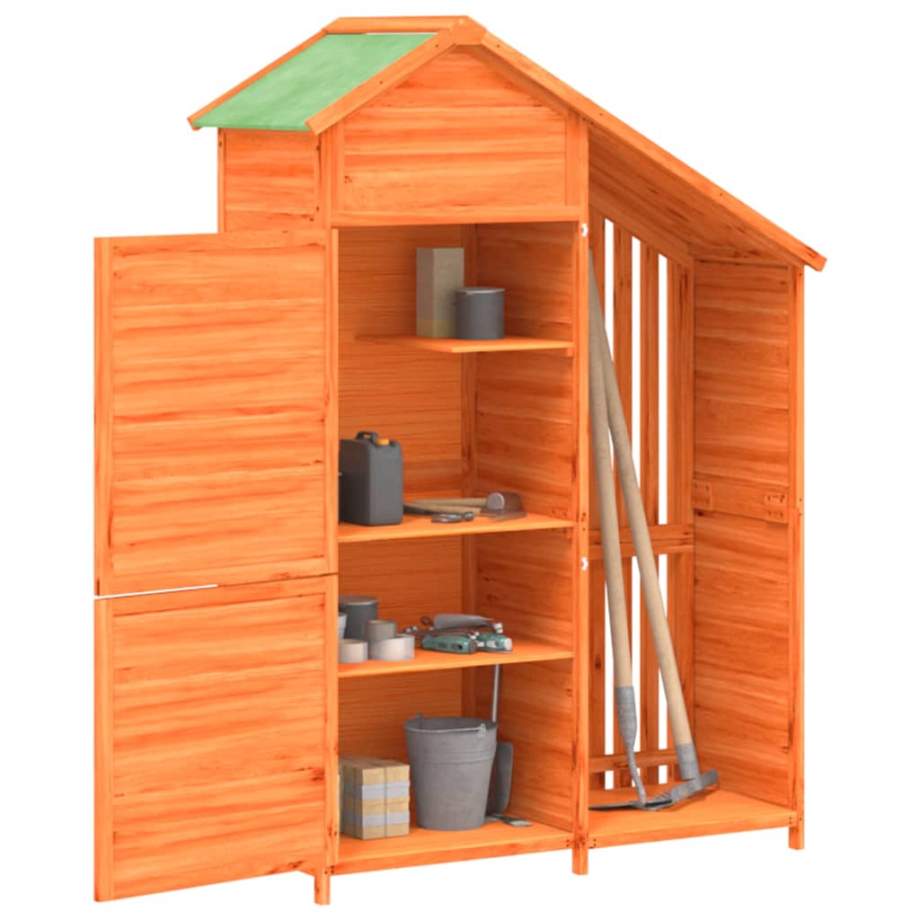 VidaXL Garden shed 120x53.5x170 cm Solid pine pine brown