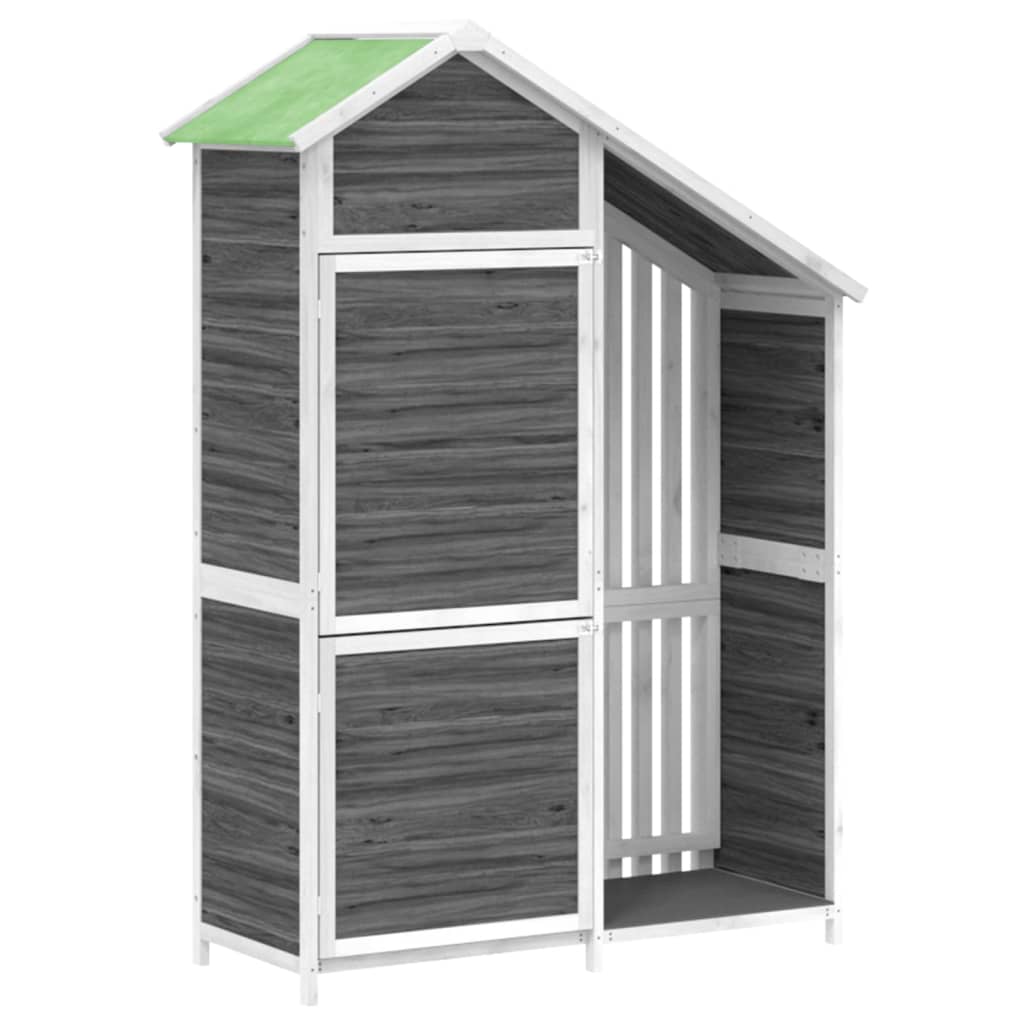 VidaXL Garden shed 120x53.5x170 cm Solid pine Gray