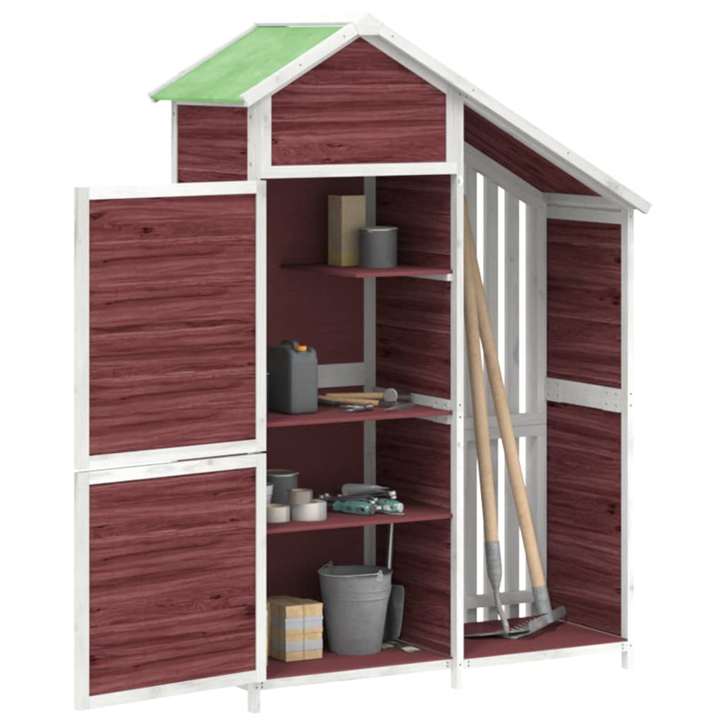 VidaXL Garden shed 120x53.5x170 cm Solid pine mocha -colored