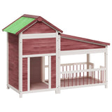 Vidaxl Dog Loft 143x60.5x109 cm Pine Solid Pine -Colored