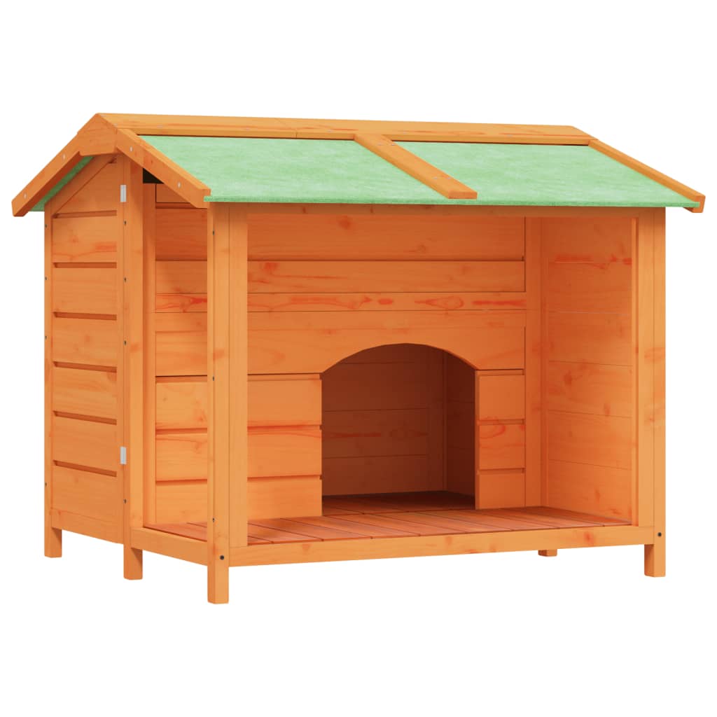 Vidaxl Dog Loft 96x87x80.5 cm de pino sólido marrón