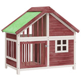 Vidaxl Dog Loft 96x60.5x87 cm Solid Pine Mugger -Colored