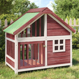 Vidaxl Dog Loft 96x60.5x87 cm Solid Pine Mugger -Colored