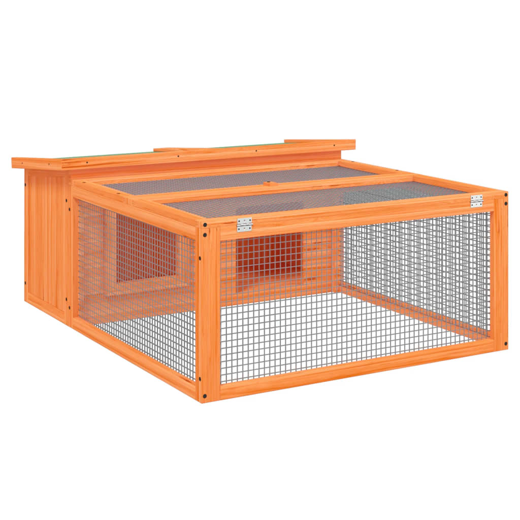 Vidaxl Rabbit Hutch 117.5x97x47.5 cm Pino sólido Pino Brown