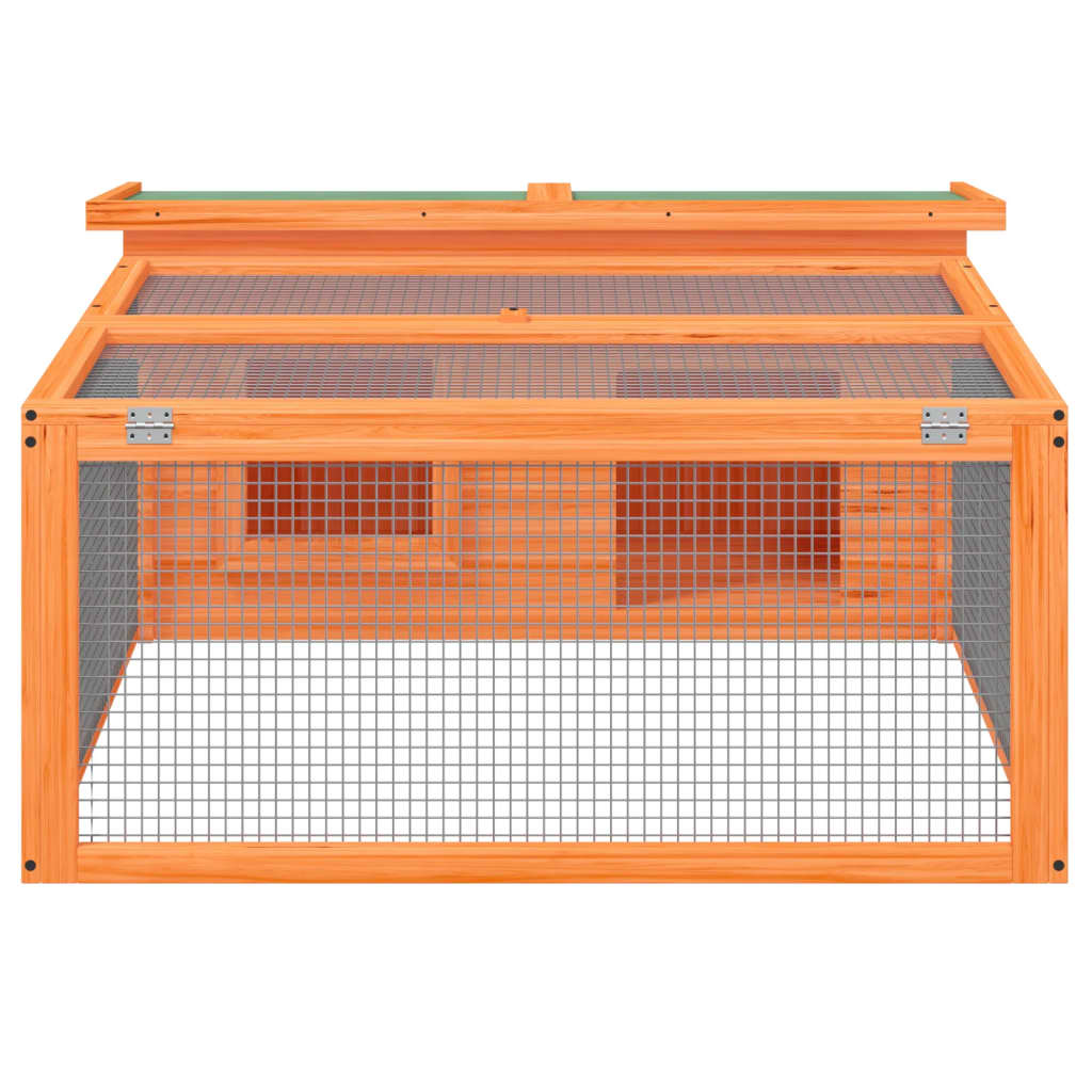 Vidaxl Rabbit Hutch 117.5x97x47.5 cm Pino sólido Pino Brown