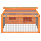 Vidaxl Rabbit Hutch 117.5x97x47.5 cm Pino sólido Pino Brown