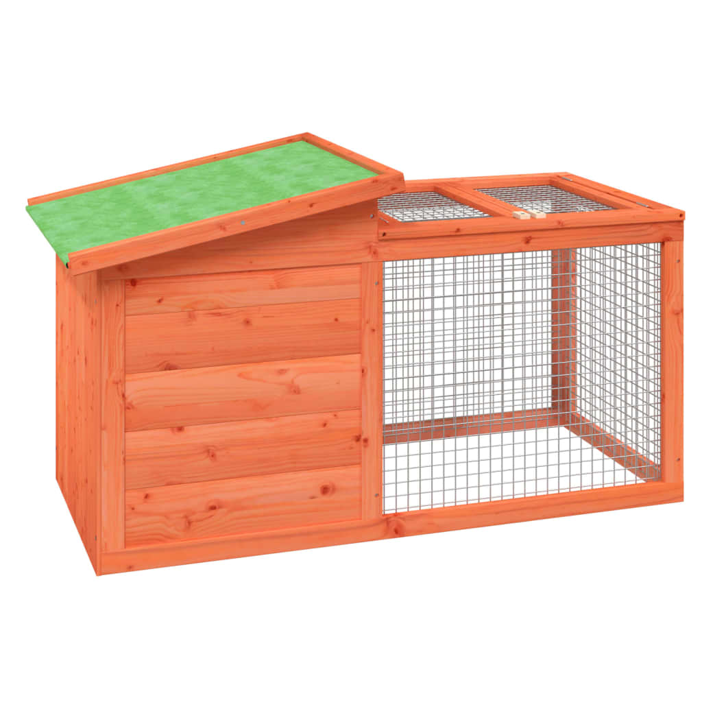 Vidaxl Rabbit Hutch 100.5x54x55 cm de pino sólido marrón marrón