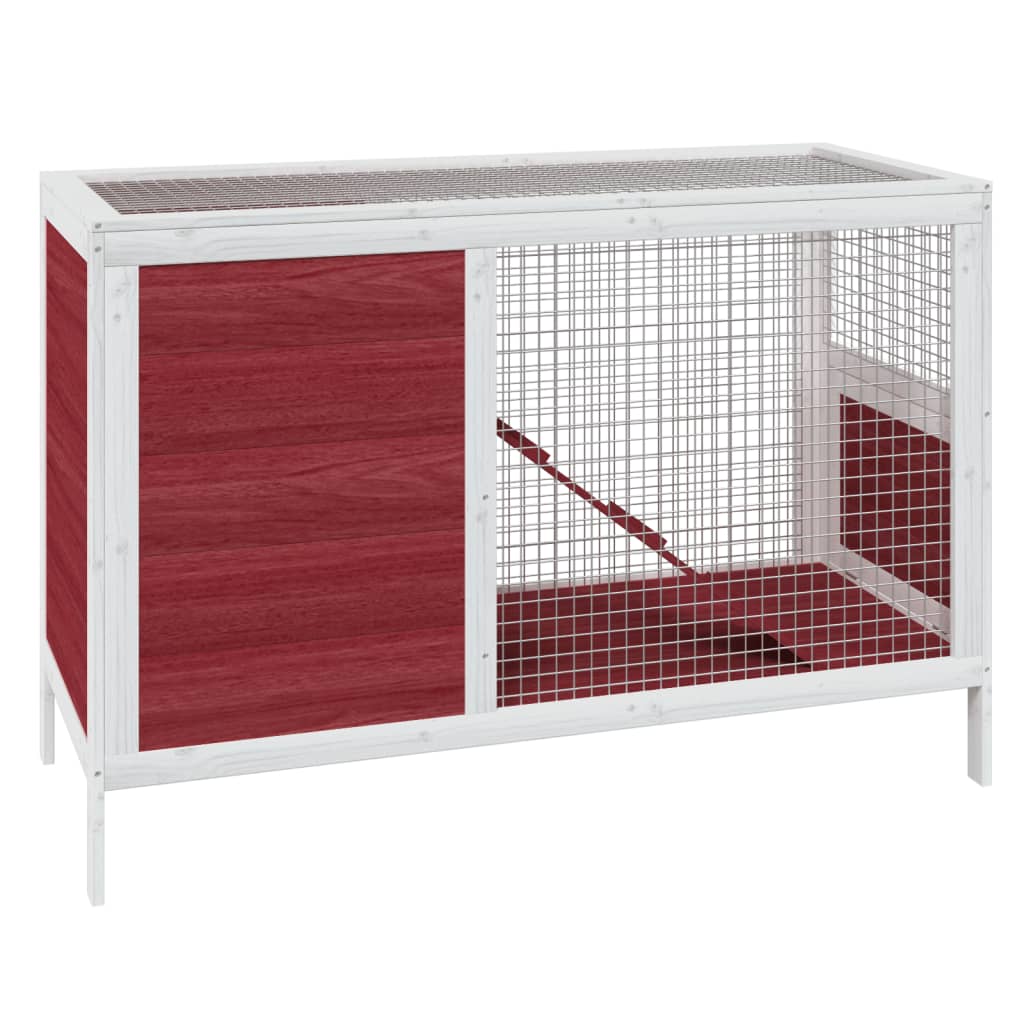 Vidaxl Rabbit Hutch 103x44x69,5 cm pevná borovice mocha -