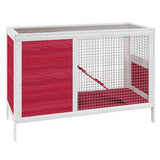 Vidaxl Rabbit Hutch 103x44x69.5 cm Pine solide rouge