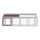 Vidaxl dierenren 200x112,5x74 cm massief grenenhout mokkakleurig