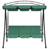 Vidaxl Swing Bench con tenda da tenda 198 cm in tessuto e verde in acciaio