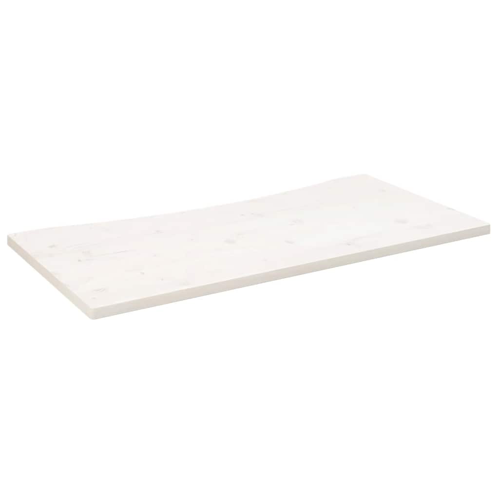 Vidaxl bureaublad 110x55x2,5 cm massief grenenhout wit
