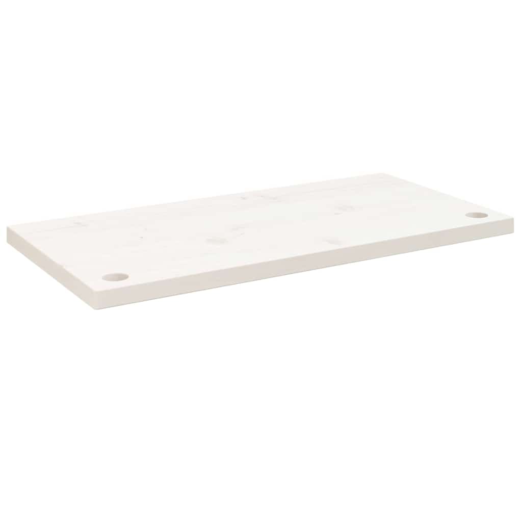 Vidaxl bureaublad 80x40x2,5 cm massief grenenhout wit