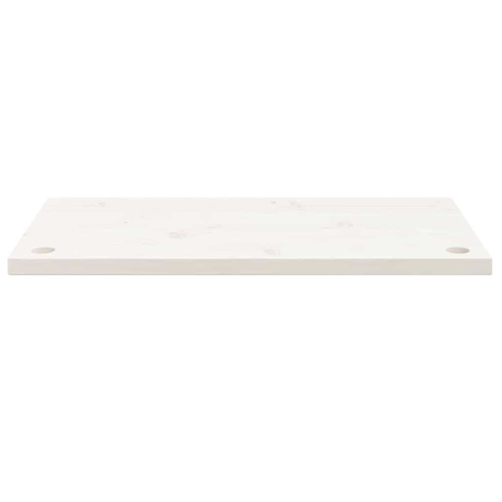 Vidaxl bureaublad 80x40x2,5 cm massief grenenhout wit