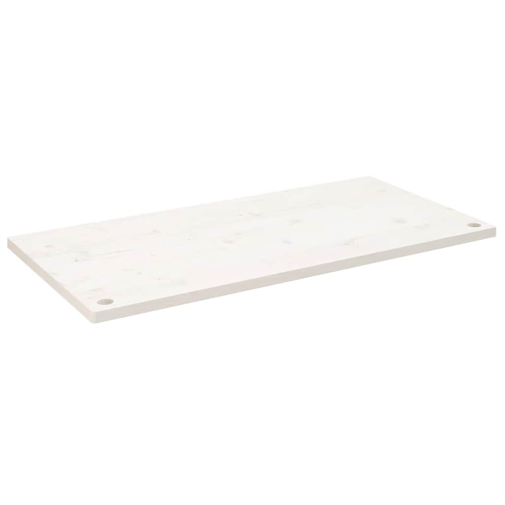 Vidaxl bureaublad 110x55x2,5 cm massief grenenhout wit
