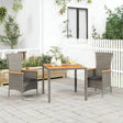 Vidaxl 3-delige tuinset met kussens poly rattan grijs