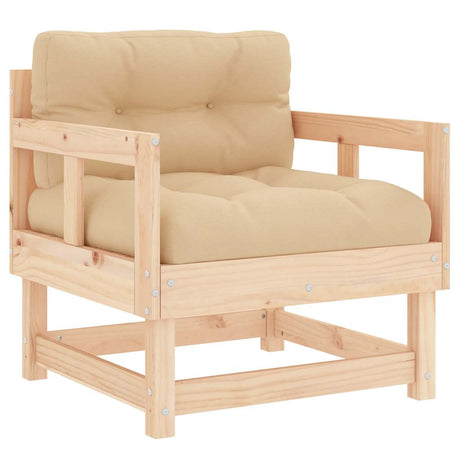 Vidaxl tuinstoelen 2 st met kussens massief grenenhout