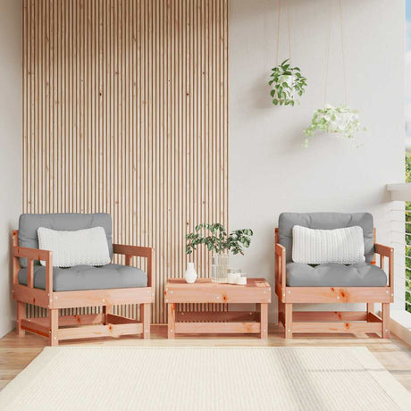 Vidaxl tuinstoelen 2 st met kussens massief douglashout