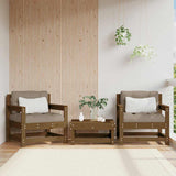 Vidaxl tuinstoelen 2 st met kussens massief grenenhout honingbruin