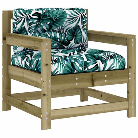 Vidaxl tuinstoelen 2 st met kussens geïmpregneerd grenenhout