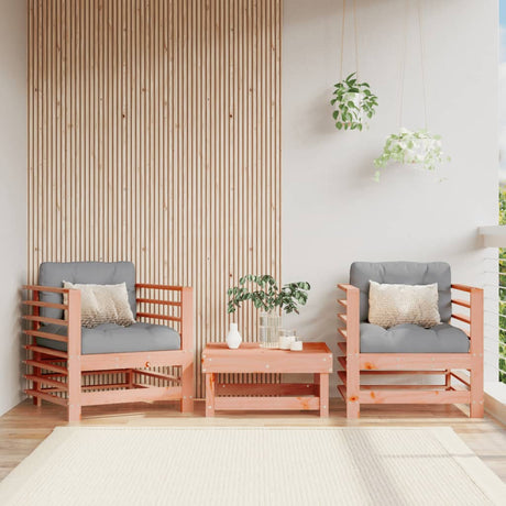 Vidaxl tuinstoelen 2 st met kussens massief douglashout