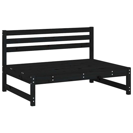 Vidaxl middenbank 120x80 cm massief grenenhout zwart