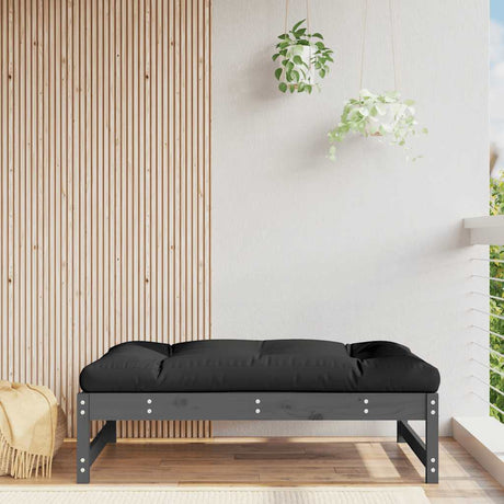 Vidaxl tuinvoetenbank 120x80 cm massief grenenhout grijs