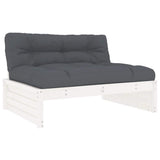 Vidaxl middenbank 120x80 cm massief grenenhout wit