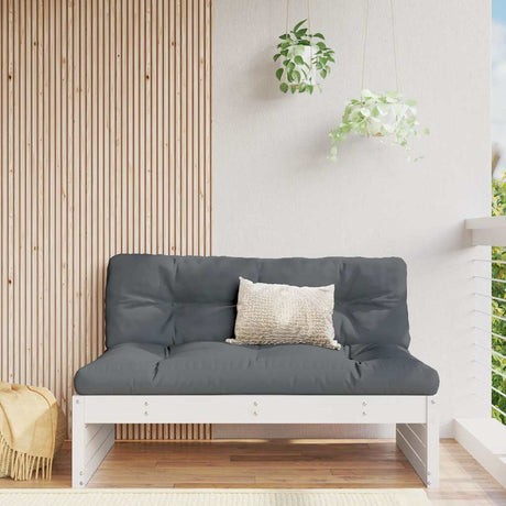 Vidaxl middenbank 120x80 cm massief grenenhout wit