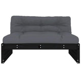 Vidaxl middenbank 120x80 cm massief grenenhout zwart