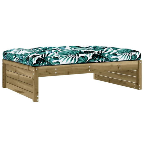 Vidaxl tuinvoetenbank 120x80 cm geïmpregneerd grenenhout